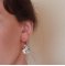 Goud/rood/blauw/groen verlichte hanger oorbellen
