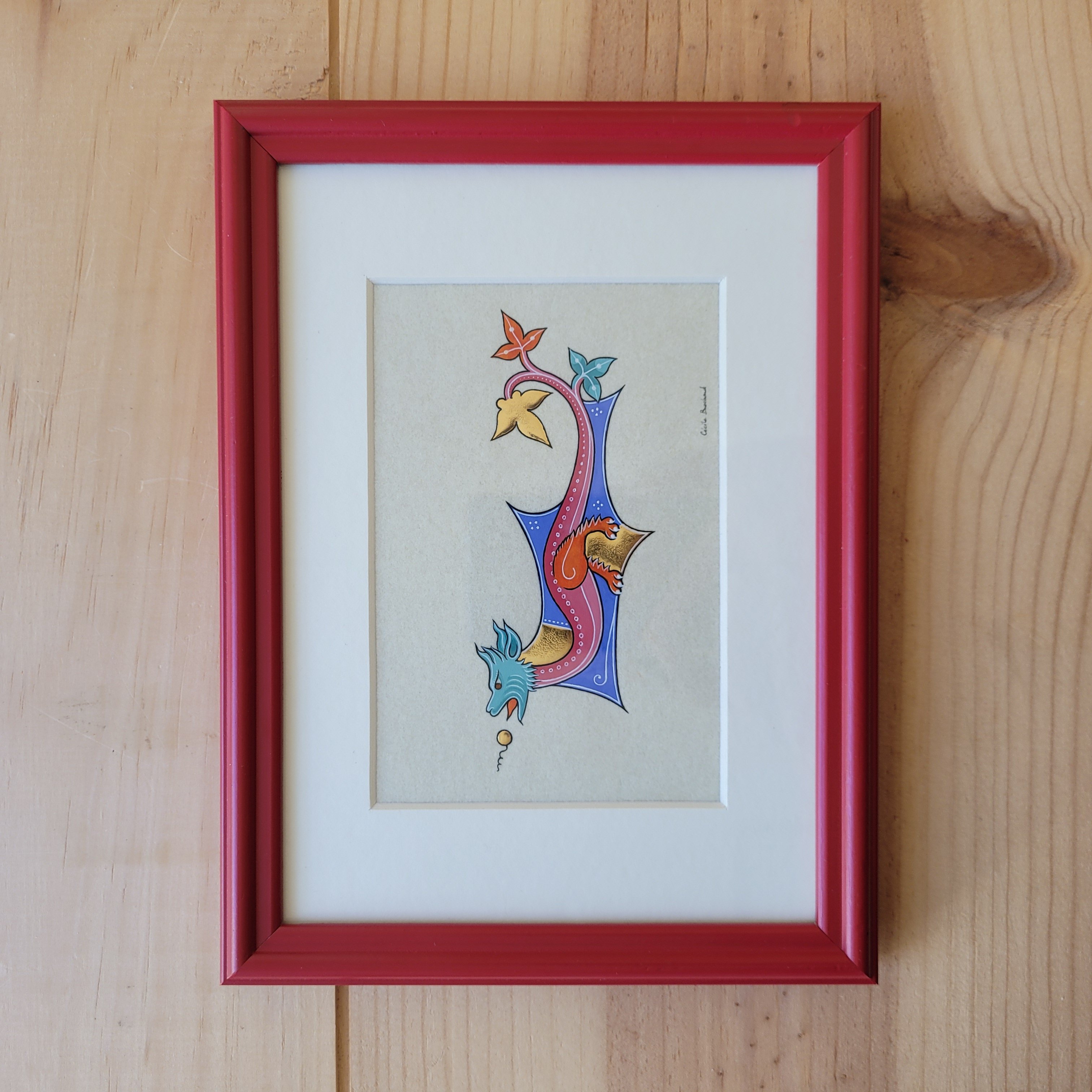 Petit dragon gothique &agrave; t&ecirc;te verte