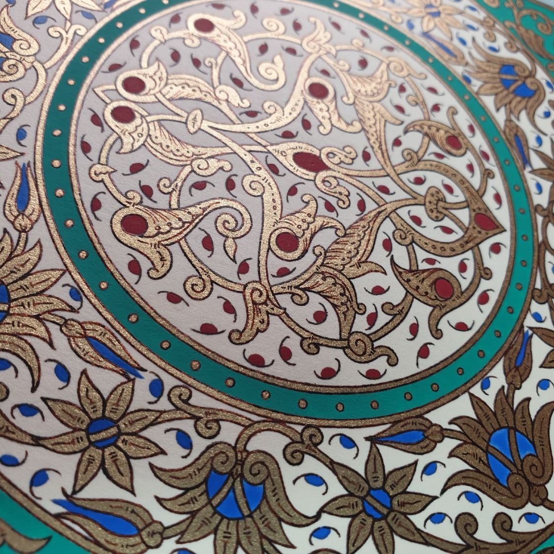 goud/groen/blauw/rood arabesk verlichting