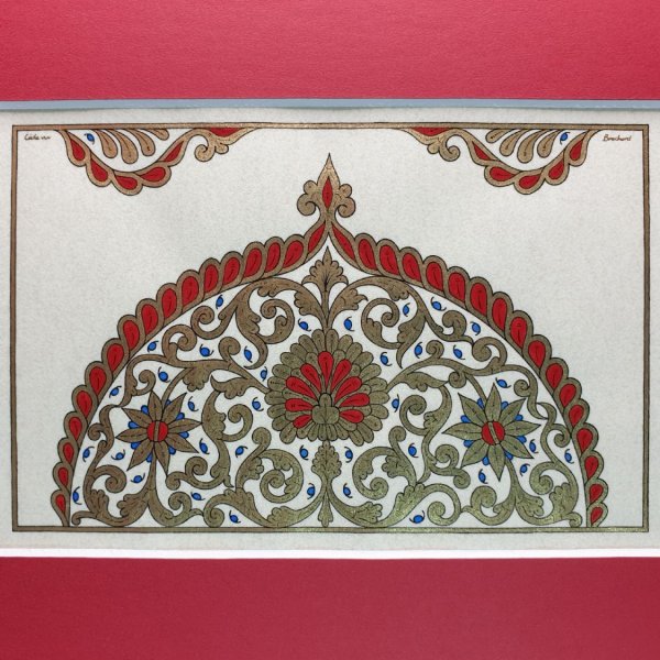 Goud/rood/blauw arabesk verlichting