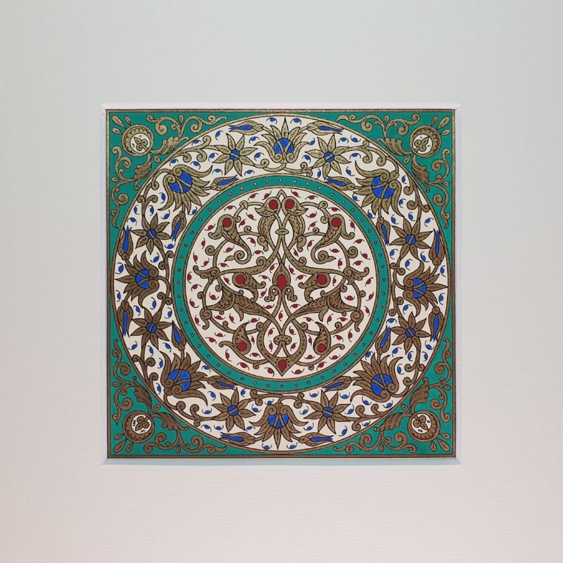 goud/groen/blauw/rood arabesk verlichting