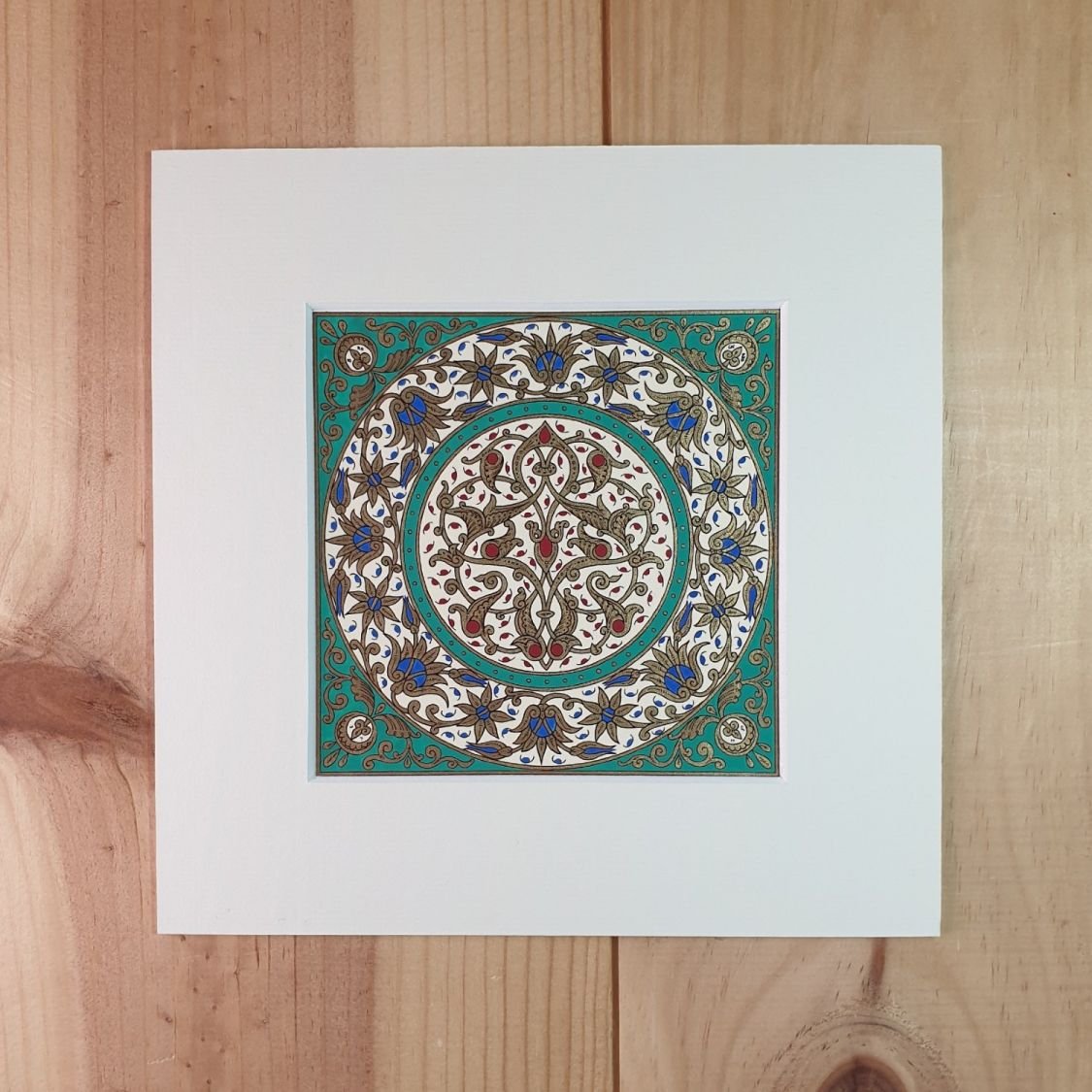 goud/groen/blauw/rood arabesk verlichting
