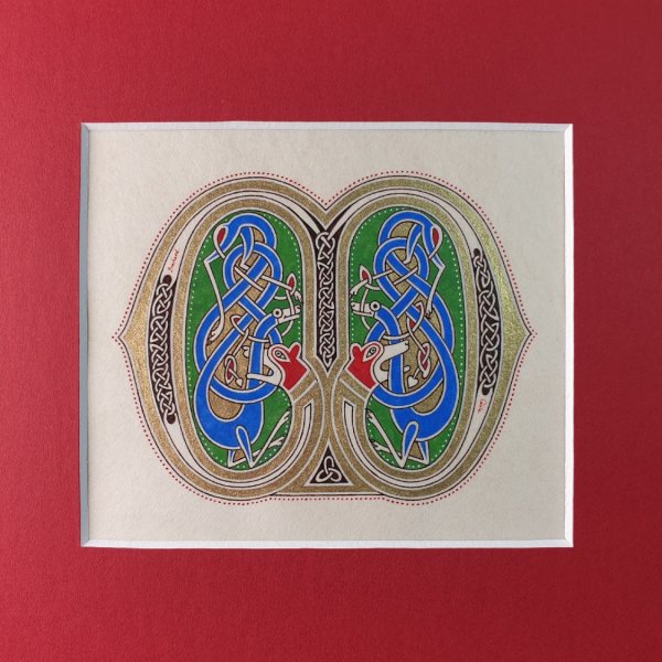 Verlichte letter M Frans-Saksische stijl