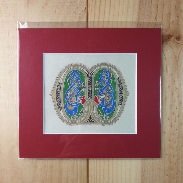 Verlichte letter M Frans-Saksische stijl