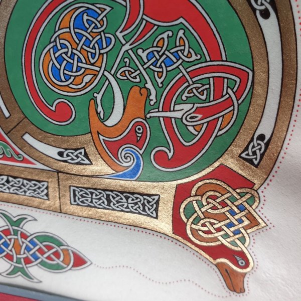 Verlichte letter B Frans-Saksische stijl