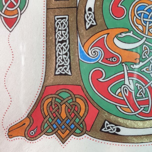 Verlichte letter B Frans-Saksische stijl