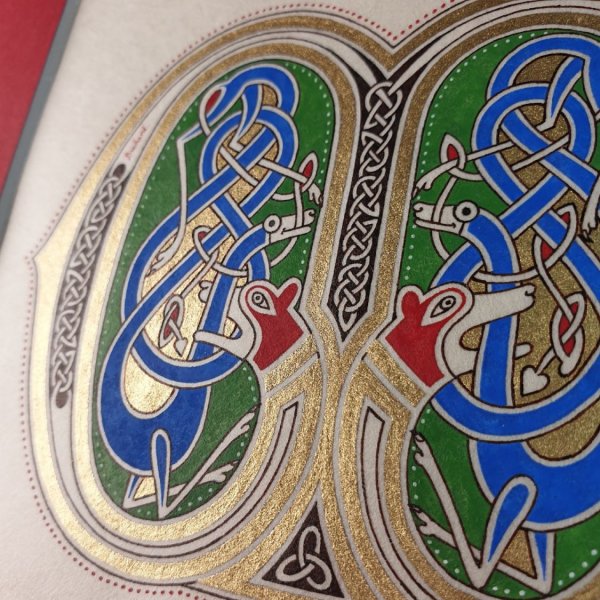 Verlichte letter M Frans-Saksische stijl