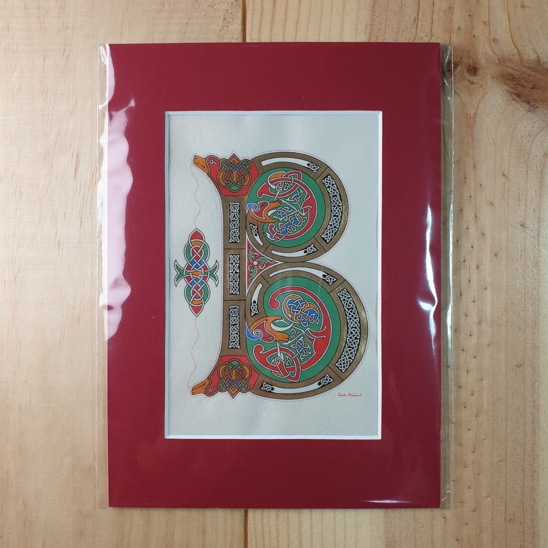 Verlichte letter B Frans-Saksische stijl