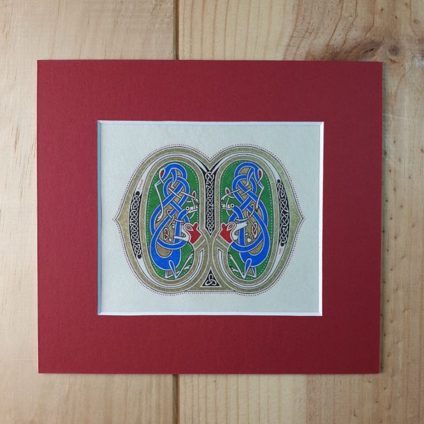 Verlichte letter M Frans-Saksische stijl