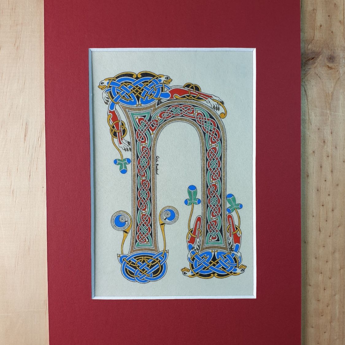 Verlichte letter N eilandstijl