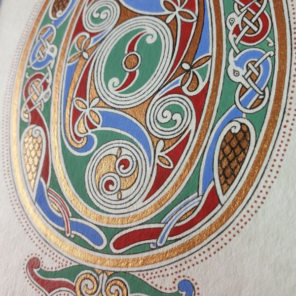 Verlichte letter O eilandstijl