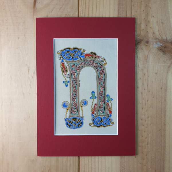 Verlichte letter N eilandstijl