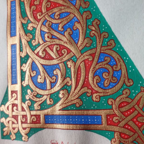 Verlichte letter L in Ottonse stijl