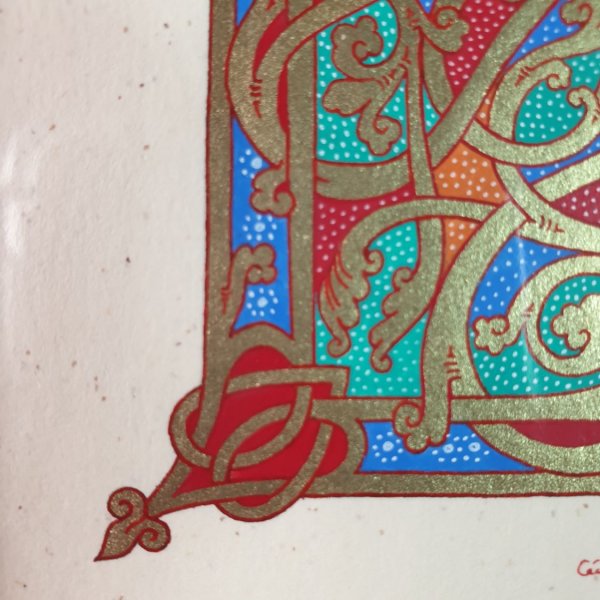 Verlichte letter L in Ottonse stijl