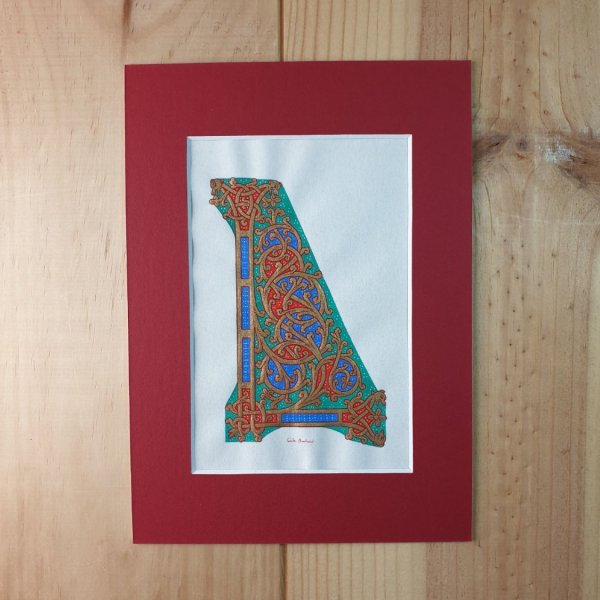 Verlichte letter L in Ottonse stijl