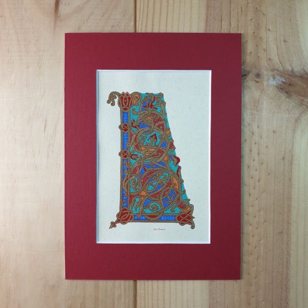 Verlichte letter L in Ottonse stijl