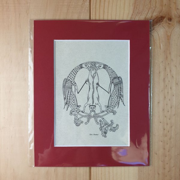 Verlichte letter Q in Romaanse stijl