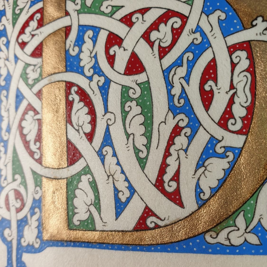 Verlichte letter D "witte wijnstok