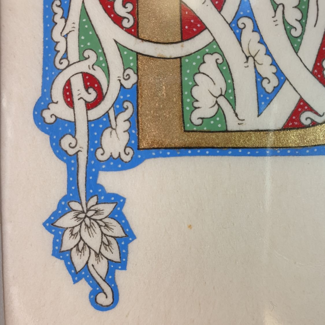 Verlichte letter D "witte wijnstok