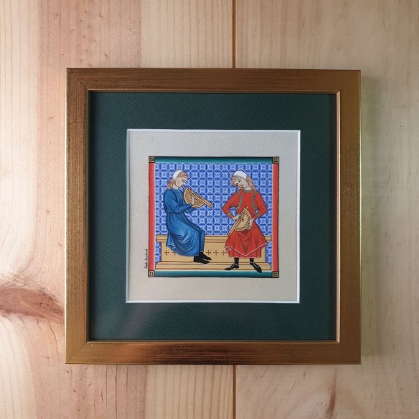 Verlichte miniatuur: Muzikanten