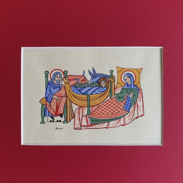 Miniature enlumin&eacute;e : Nativit&eacute;