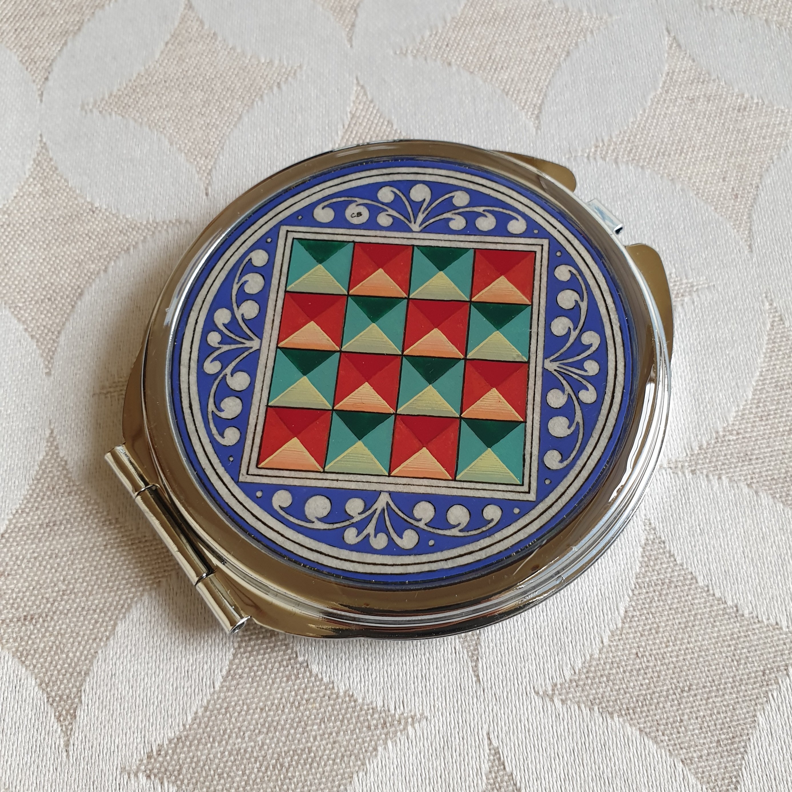 Miroir de sac enluminure Florence