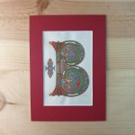 Verlichte letter B Frans-Saksische stijl