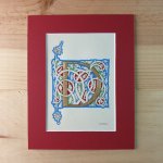 Verlichte letter D "witte wijnstok