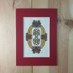 Verlichte letter O in Romaanse stijl