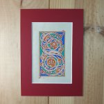 Verlichte letter S in Romaanse stijl