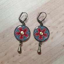 Romaanse bloem hanger oorbellen