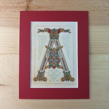 Verlichte letter A in Frans-Saksische stijl