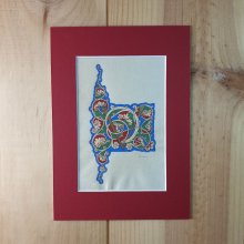 Verlichte letter V "witte wijnstok